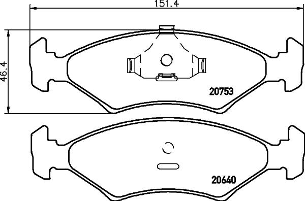 Cobreq N-115 - Kit de plaquettes de frein, frein à disque cwaw.fr