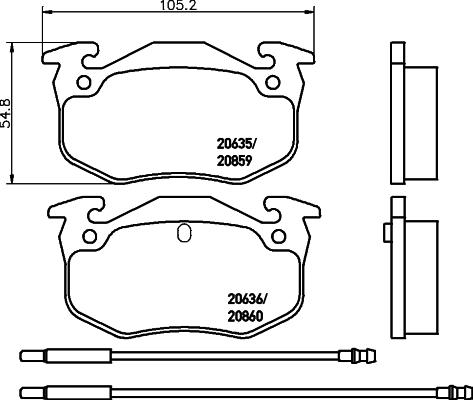 Cobreq N-1106 - Kit de plaquettes de frein, frein à disque cwaw.fr