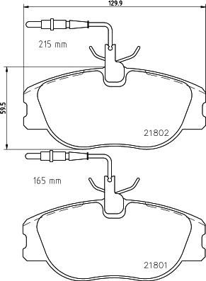 Cobreq N-1101 - Kit de plaquettes de frein, frein à disque cwaw.fr