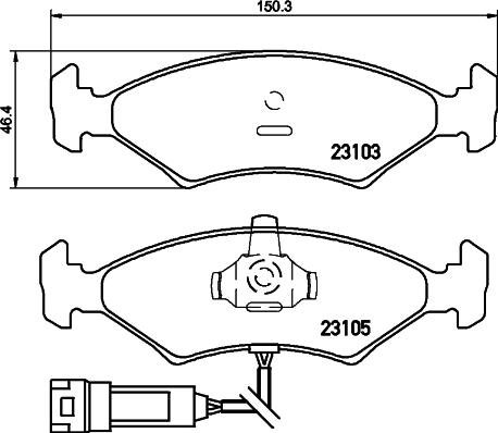 Cobreq N-117 - Kit de plaquettes de frein, frein à disque cwaw.fr