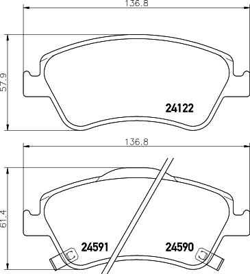 Cobreq N-1366 - Kit de plaquettes de frein, frein à disque cwaw.fr