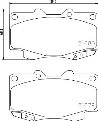 Cobreq N-1360 - Kit de plaquettes de frein, frein à disque cwaw.fr