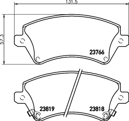 Cobreq N-1319 - Kit de plaquettes de frein, frein à disque cwaw.fr