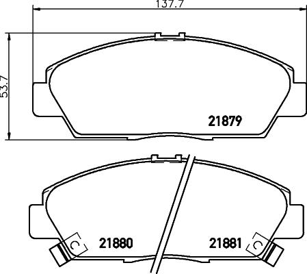 Cobreq N-1316 - Kit de plaquettes de frein, frein à disque cwaw.fr