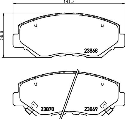 Cobreq N-1387 - Kit de plaquettes de frein, frein à disque cwaw.fr