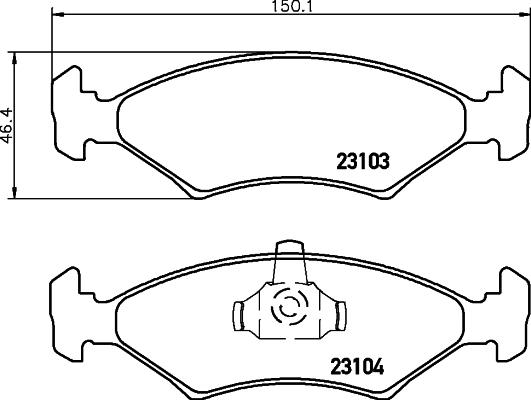 Cobreq N-138 - Kit de plaquettes de frein, frein à disque cwaw.fr