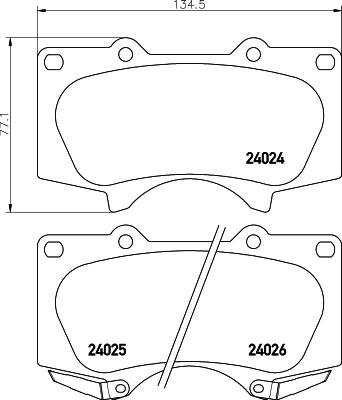 Cobreq N-1375 - Kit de plaquettes de frein, frein à disque cwaw.fr