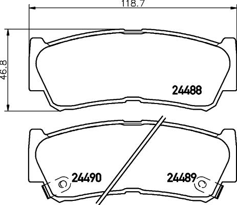 HELLA 8DB 355 035-801 - Kit de plaquettes de frein, frein à disque cwaw.fr