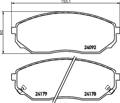 Cobreq N-1241 - Kit de plaquettes de frein, frein à disque cwaw.fr