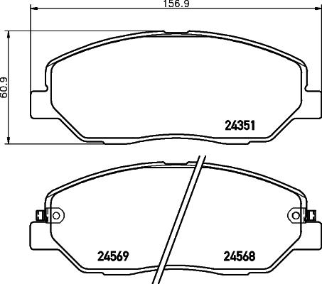 Cobreq N-1243 - Kit de plaquettes de frein, frein à disque cwaw.fr