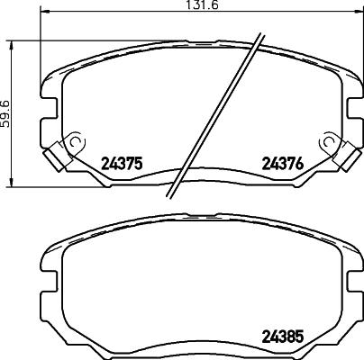 Cobreq N-1253 - Kit de plaquettes de frein, frein à disque cwaw.fr