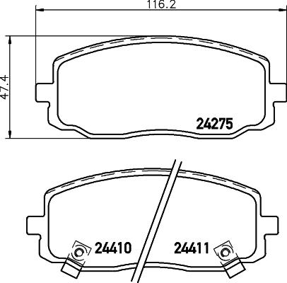 Cobreq N-1264 - Kit de plaquettes de frein, frein à disque cwaw.fr