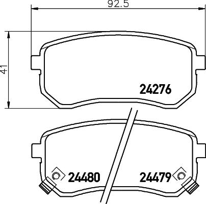 Cobreq N-1267 - Kit de plaquettes de frein, frein à disque cwaw.fr