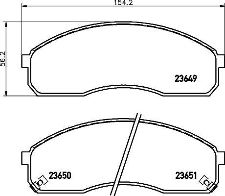 Cobreq N-1204 - Kit de plaquettes de frein, frein à disque cwaw.fr