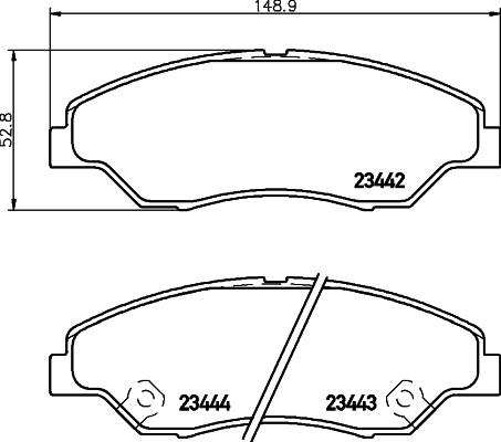 Cobreq N-1207 - Kit de plaquettes de frein, frein à disque cwaw.fr