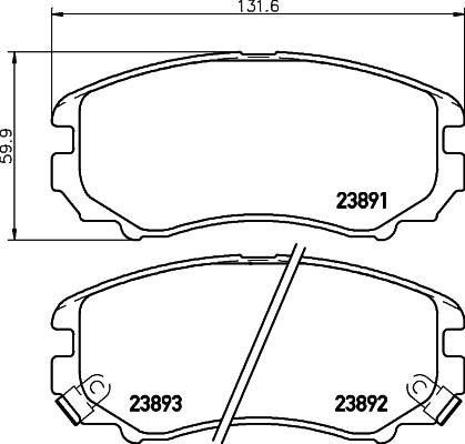 Cobreq N-1231 - Kit de plaquettes de frein, frein à disque cwaw.fr