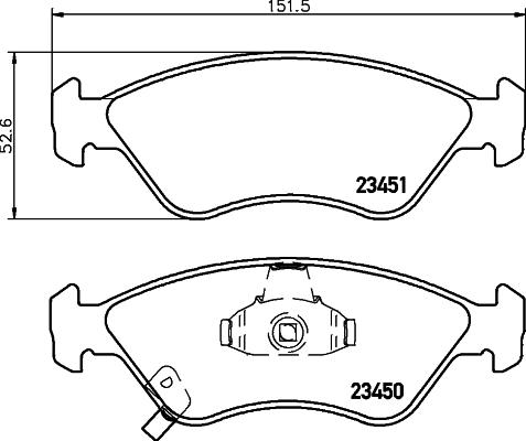 Cobreq N-1226 - Kit de plaquettes de frein, frein à disque cwaw.fr