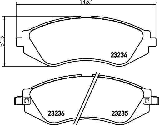 Cobreq N-1223 - Kit de plaquettes de frein, frein à disque cwaw.fr