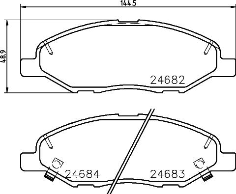 Cobreq N-1277 - Kit de plaquettes de frein, frein à disque cwaw.fr