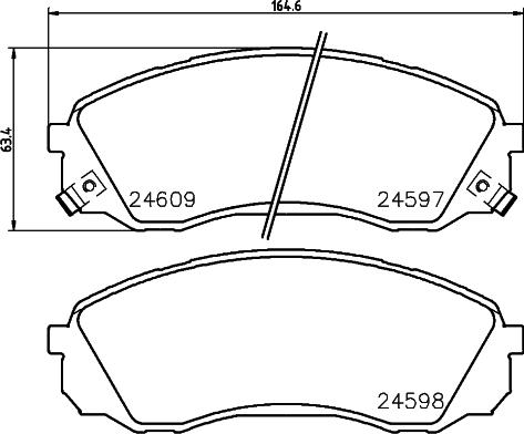 Valeo 606496 - Kit de plaquettes de frein, frein à disque cwaw.fr