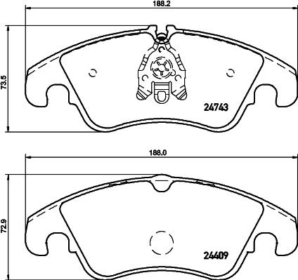 Cobreq N-1736 - Kit de plaquettes de frein, frein à disque cwaw.fr