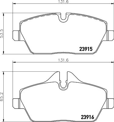 Cobreq N-1722 - Kit de plaquettes de frein, frein à disque cwaw.fr