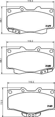 Cobreq N-844 - Kit de plaquettes de frein, frein à disque cwaw.fr