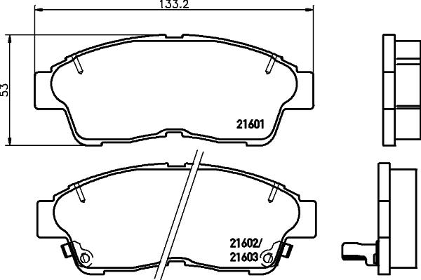 Cobreq N-841 - Kit de plaquettes de frein, frein à disque cwaw.fr