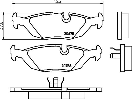 Cobreq N-865 - Kit de plaquettes de frein, frein à disque cwaw.fr