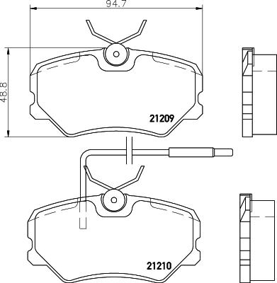 Cobreq N-881 - Kit de plaquettes de frein, frein à disque cwaw.fr