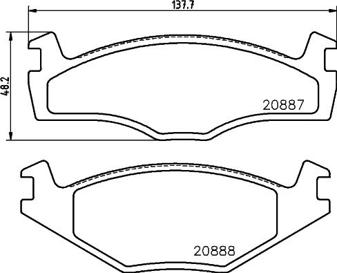 Cobreq N-883 - Kit de plaquettes de frein, frein à disque cwaw.fr