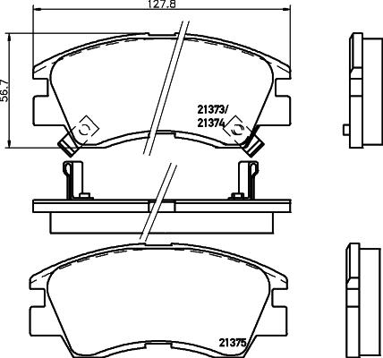 Cobreq N-826 - Kit de plaquettes de frein, frein à disque cwaw.fr