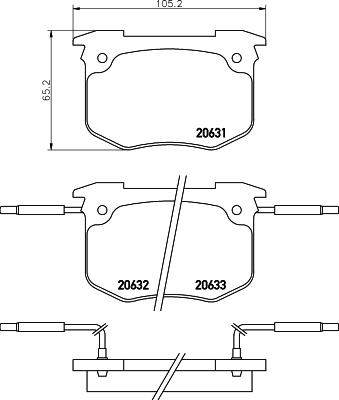 Cobreq N-874 - Kit de plaquettes de frein, frein à disque cwaw.fr