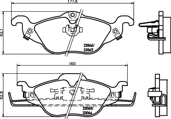 Cobreq N-344 - Kit de plaquettes de frein, frein à disque cwaw.fr