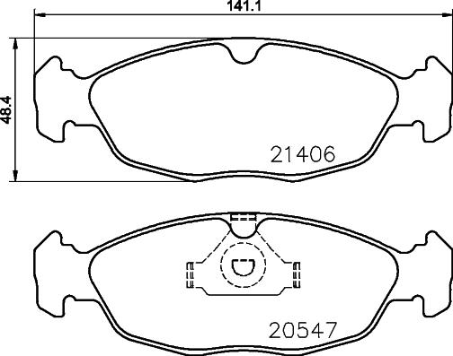 Cobreq N-324 - Kit de plaquettes de frein, frein à disque cwaw.fr