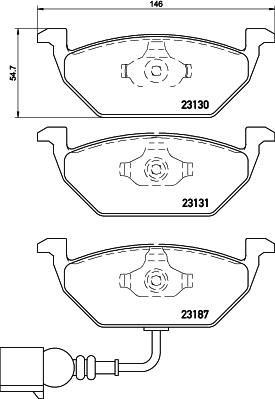 Cobreq N-254C - Kit de plaquettes de frein, frein à disque cwaw.fr