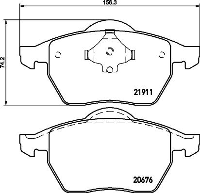 Cobreq N-255 - Kit de plaquettes de frein, frein à disque cwaw.fr