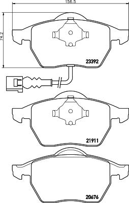 Cobreq N-264 - Kit de plaquettes de frein, frein à disque cwaw.fr