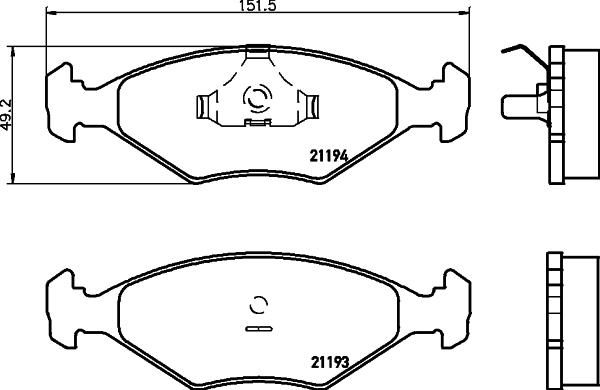 Cobreq N-214 - Kit de plaquettes de frein, frein à disque cwaw.fr