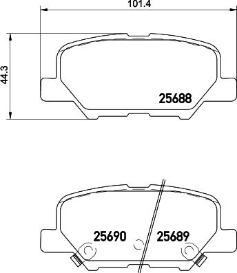 Textar 2568801SC - Kit de plaquettes de frein, frein à disque cwaw.fr