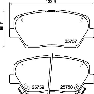 Cobreq N-2169 - Kit de plaquettes de frein, frein à disque cwaw.fr