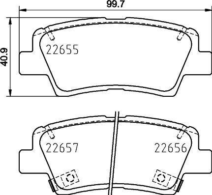 Cobreq N-2108 - Kit de plaquettes de frein, frein à disque cwaw.fr