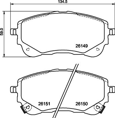 Cobreq N-2123 - Kit de plaquettes de frein, frein à disque cwaw.fr