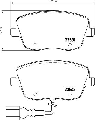 Cobreq N-284 - Kit de plaquettes de frein, frein à disque cwaw.fr