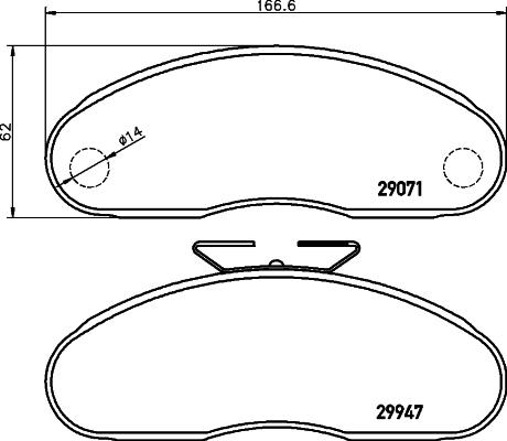 Cobreq N-708 - Kit de plaquettes de frein, frein à disque cwaw.fr