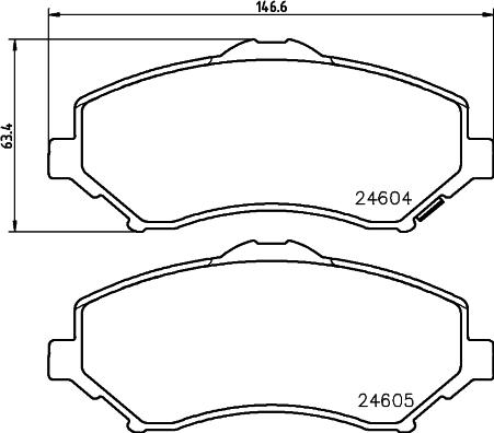 Cobreq N-735 - Kit de plaquettes de frein, frein à disque cwaw.fr