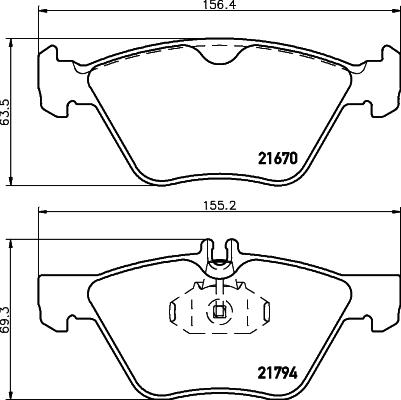 Cobreq N-725 - Kit de plaquettes de frein, frein à disque cwaw.fr