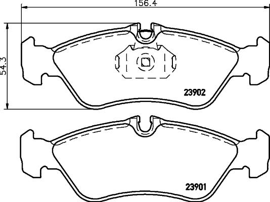 Cobreq N-727 - Kit de plaquettes de frein, frein à disque cwaw.fr