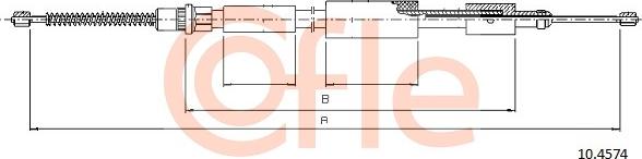 Cofle 92.10.4574 - Tirette à câble, frein de stationnement cwaw.fr