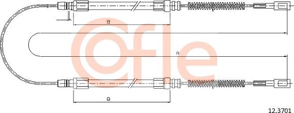 Cofle 92.12.3701 - Tirette à câble, frein de stationnement cwaw.fr